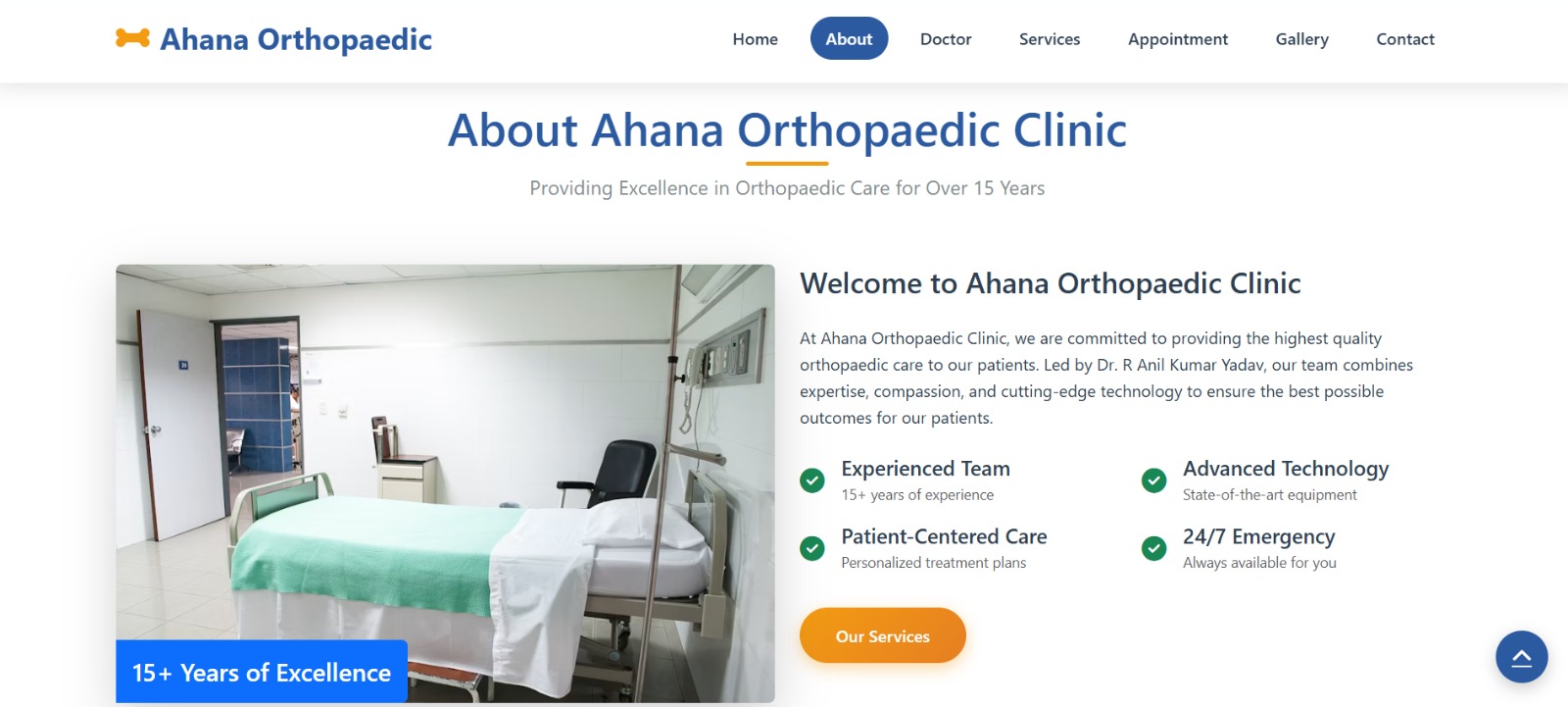 Orthopedic Website Design
